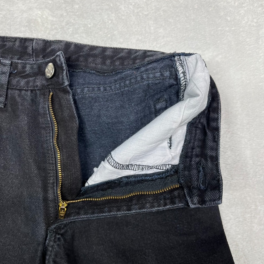 Fine Flare Jeans Women's 7/8 Black Denim Pockets Mid Rise Zip Fly Y2K - 26x28.5 - Picture 10 of 11